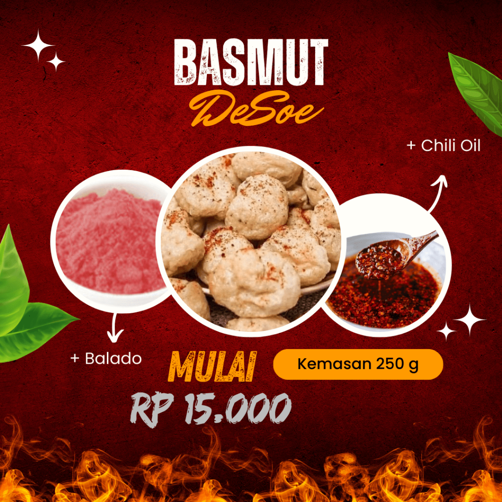 

Basmut 250 gram + chili oil + bumbu BALADO