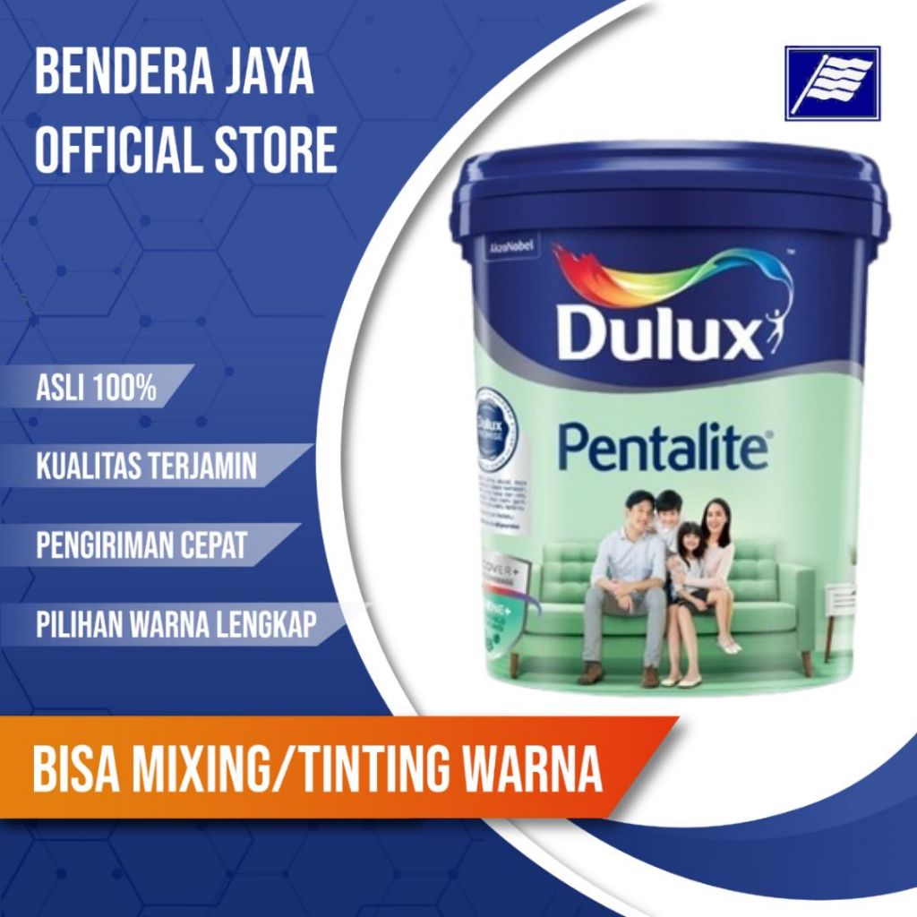 Cat Dulux Pentalite Anti Bacterial 20 Liter/ Cat Tembok Interior Premium