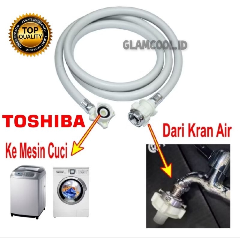 SELANG WATER INLET MESIN CUCI TOSHIBA 1 TABUNG | SELANG MASUK AIR MESIN CUCI