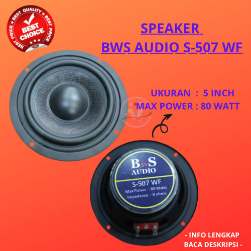 Speaker 5 inch BwS Audio S507 80watt / Speaker 5inch 80 watt BwS Audio