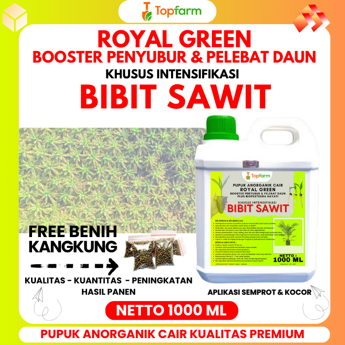 Pupuk Topfarm / Pupuk Bibit Sawit Kecil / Pupuk Untuk Bibit Sawit / Pupuk Penyubur Bibit Sawit / Pup