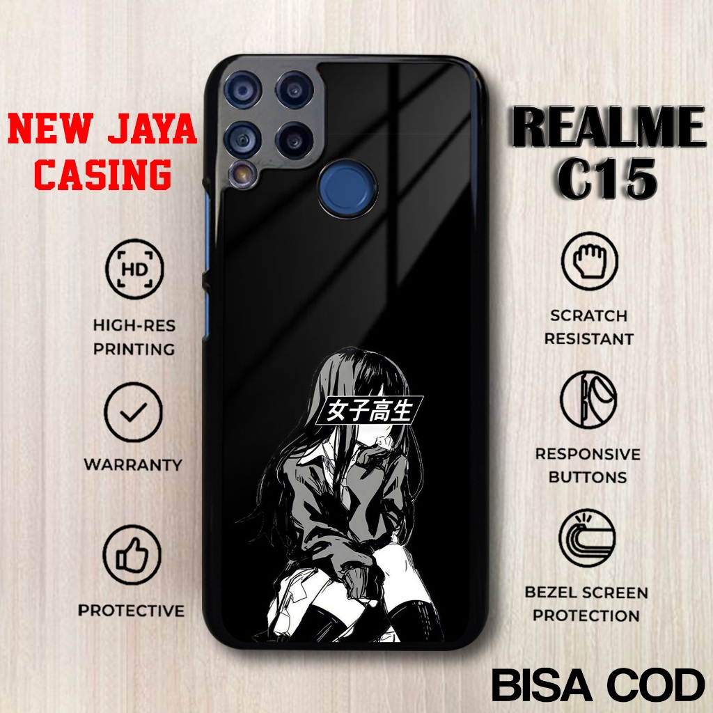 Case Realme C15 Terbaru Anime Cewek Casing Realme C15 Hardcase Softcase Glossy Terlaris NewJayacase