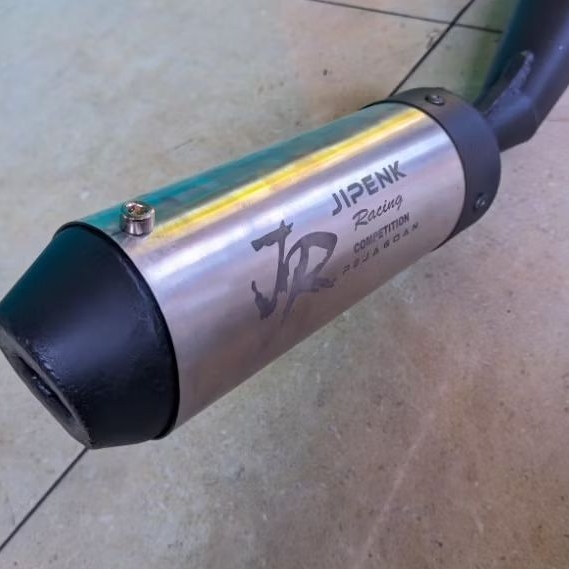 Knalpot Vespa Jipenk Racing Black Scorpio Special