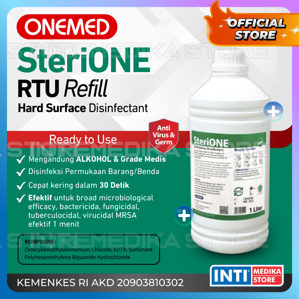 ONEMED - Disinfektan SteriOne RTU 1 Liter | Desinfektan Spray Cair