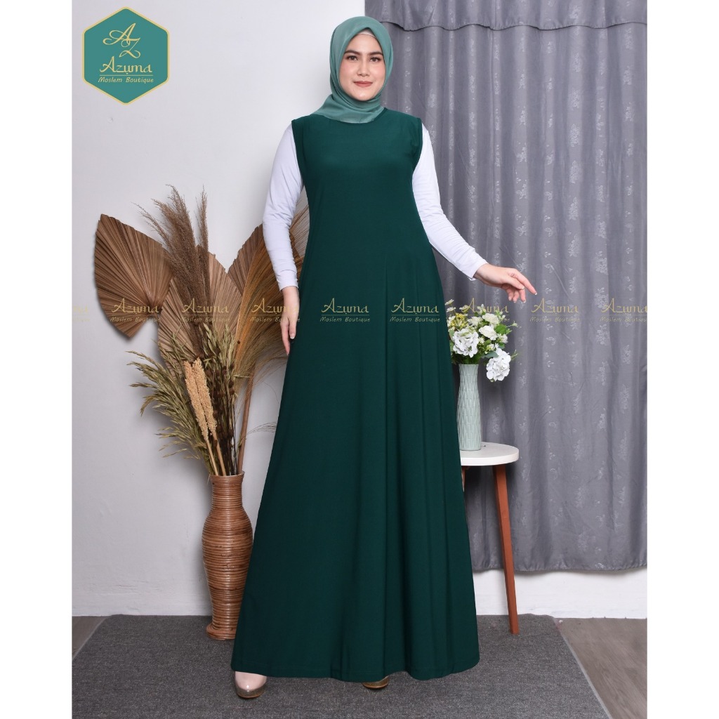 Jersey Tanpa Lengan, Dalaman Gamis Jersey Korea, Bahan Jersey Polos Premium Gamis Jersey Elastis