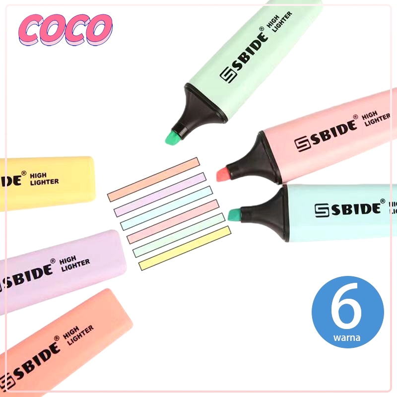 

Pena grafiti stabilo warna pelindung mata warna Macaron 6 warna - coco_market