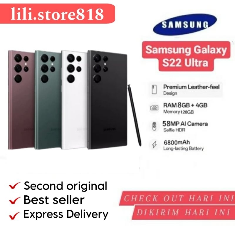 Samsung Galaxy S22 Ultra 5G SECOND ORIGINAL FULLSET LIKE NEW