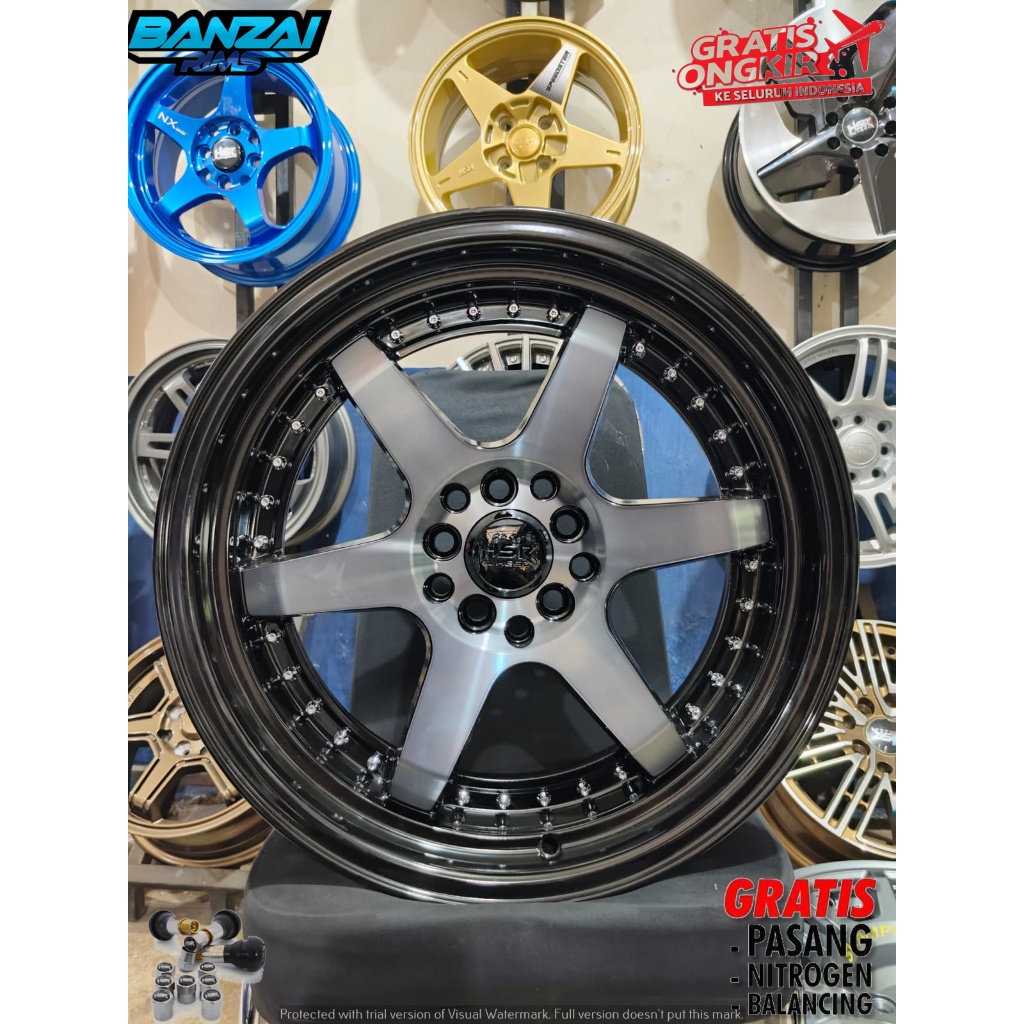 Velg Mobil Camry Ring 17 Velg Racing Hsr Borgo Model Celong R 17 Lebar 75/85 Free Ongkir