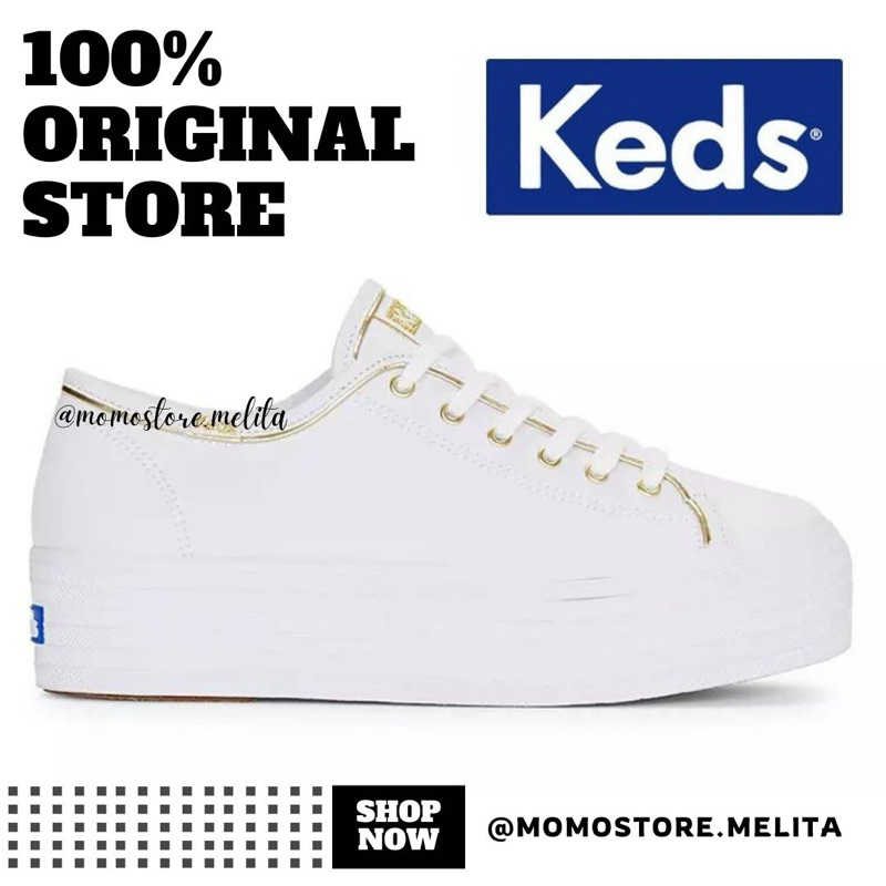 KEDS Triple Up Canvas Piping Sepatu Sneakers Branded Original