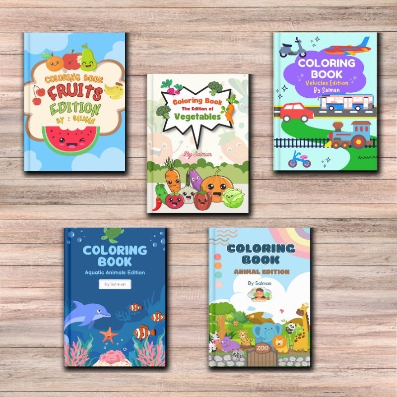 

Buku mewarnai anak coloring book custom buku belajar anak mewarnai buah sayur transportasi hewan