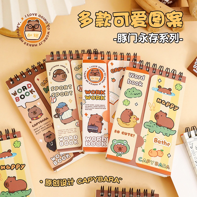 

NOTEBOOK RING PANJANG VOCABULARY BOOK BUKU KOSAKATA CAPYBARA KAPIBARA