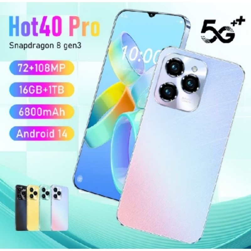 COD Handphone infinix hot 40 pro Hp murah 7.5inchi Layar besar HD 16GB/512GB 7000mAh Gransi resmi 1t