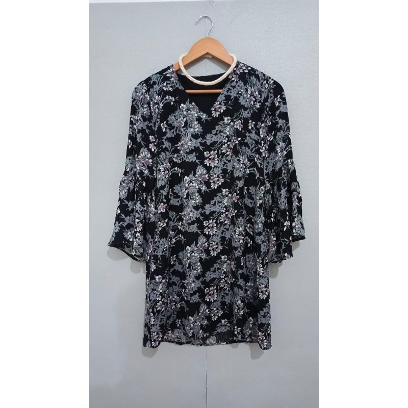 Preloved Atasan Baju Kurung|Preloved Tunik Motif Bunga