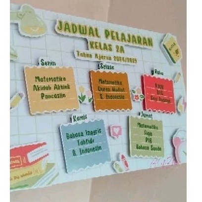 

Jadwal Pelajaran 3d, Pop art 3D Profil Kelas