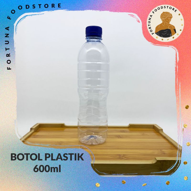 Botol Plastik Aqua Tutup Biru 600ml isi 52pcs