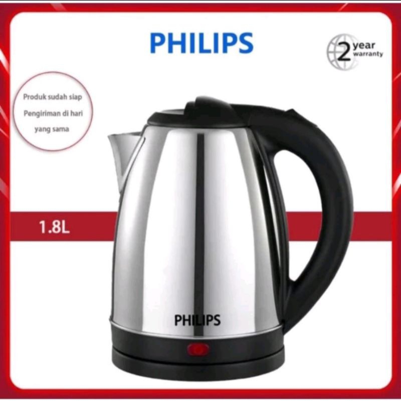 TEKO LISTRIK PHILIPS KATTLE LISTRIK 1,8 LITER 1500 WATT-TEKO LISTRIK PEMANAS AIR PANAS