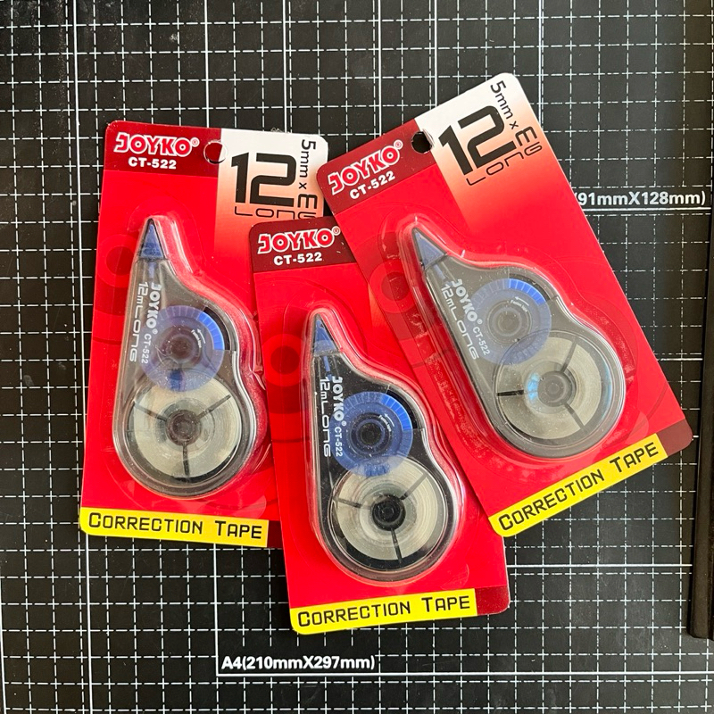 

CT 12M JOYKO CORRECTION TAPE 12M CT-522 SATUAN / 1 PCS / 1 BUAH