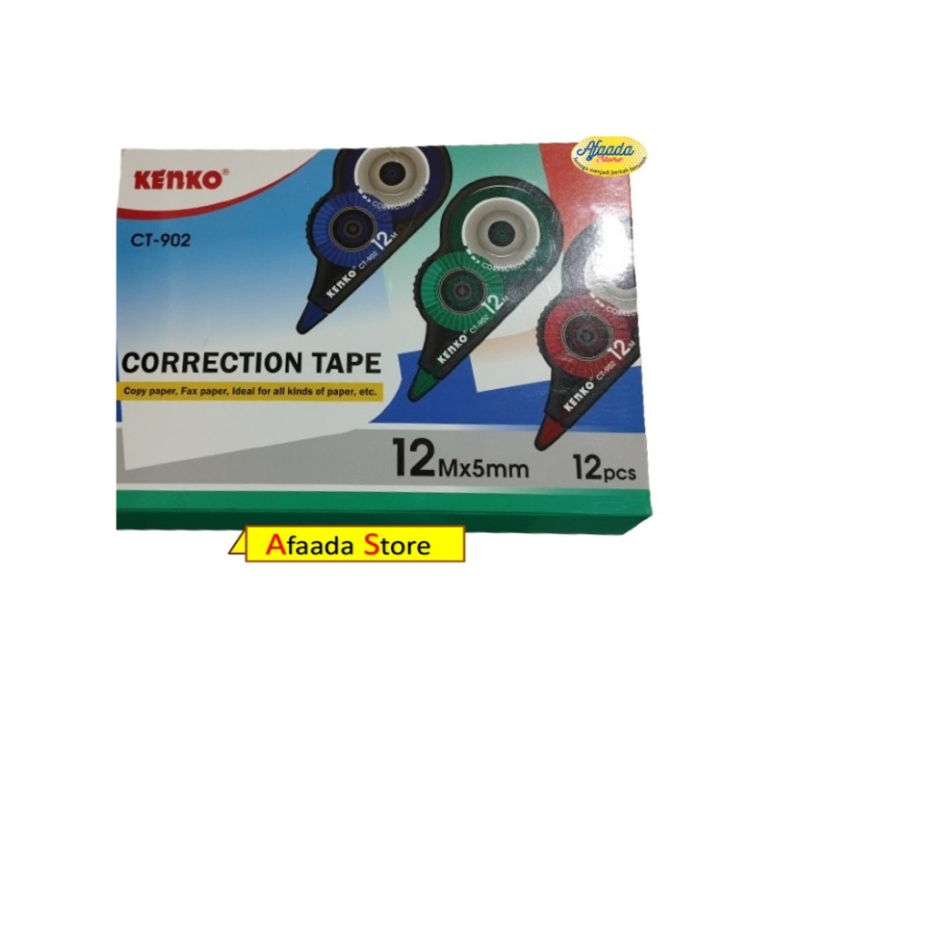 

Correction Tape Tipe X Kertas Kenko CT-902 - 12 M x 5 mm