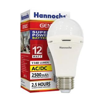 LAMPU AC/DC HANNOCHS LAMPU LED GENIUS EMERGENCY AC/DC 12 Watt/Bohlam Emergency LED AC/DC