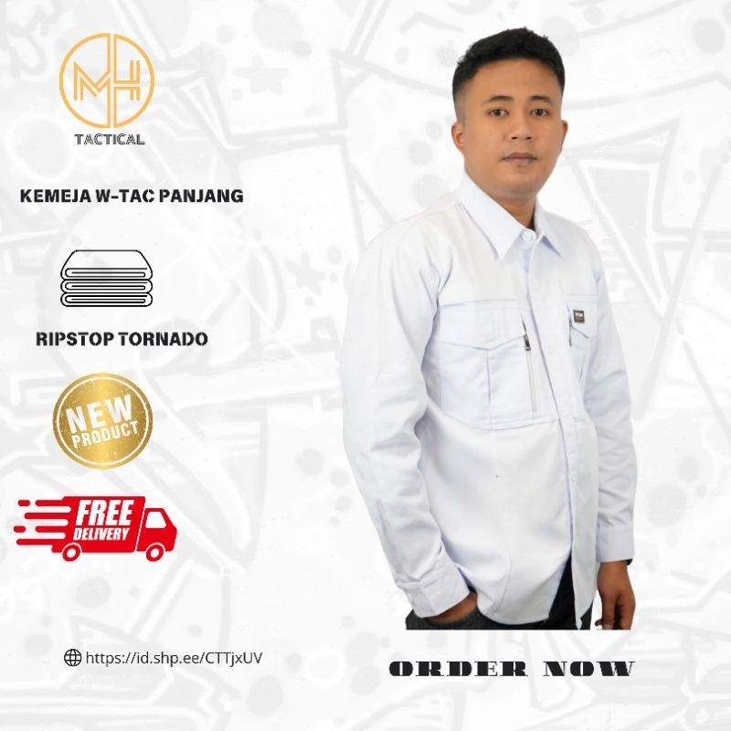 Baju Tactical Atasan Lengan Panjang W-Tac Bahan Ripstop - Original