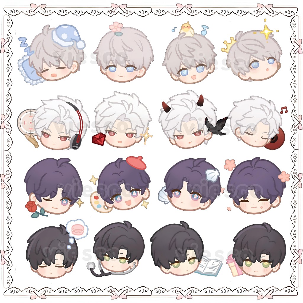 

[ viesco ] Love And Deepspace Sticker Pack 4 pcs | Xavier - Sylus - Rafayel - Zayne