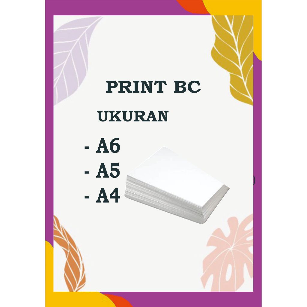 

Print Kertas BC (Brief Card)
