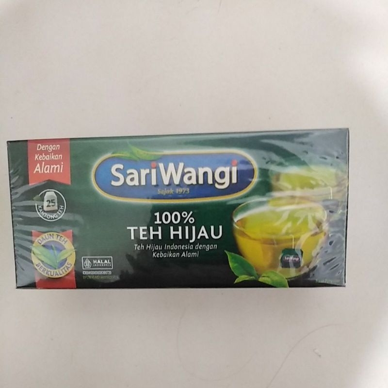 

Sari Wangi 100% TEH HIJAU. 25 KANTONG TEH @ 1.85 g