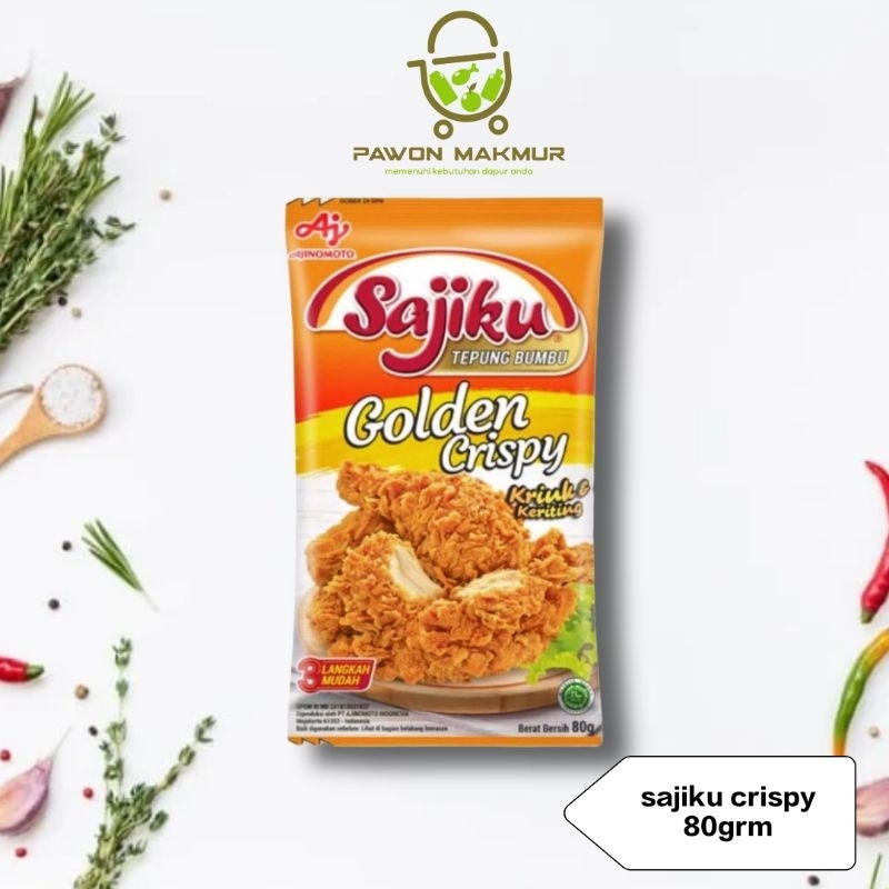 

SAJIKU TEPUNG BUMBU GOLDEN CRISPY KEMASAN 80 grm