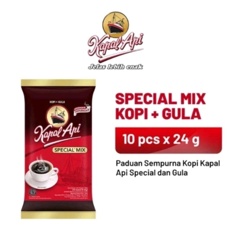

Kapal Api Special Mix 24gr 1 Renceng isi 10 Saset