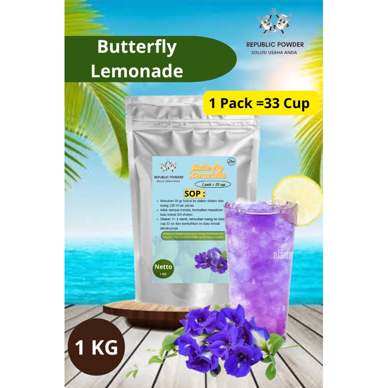 

BUTTERFLY LEMONADE 1 KG PREMIUM POWDER DRINK