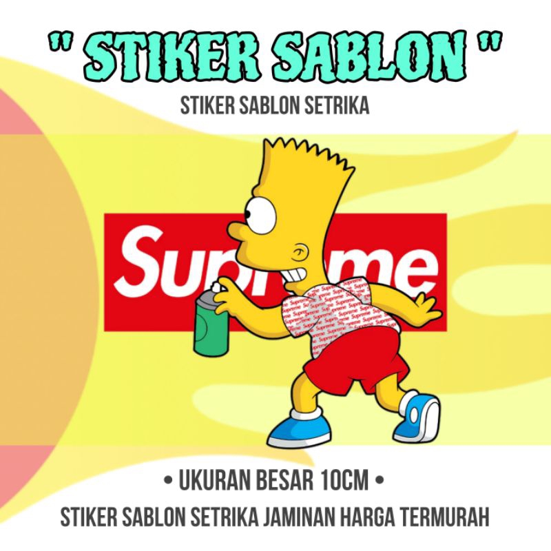 

Stiker sablon setrika SUPREME besar