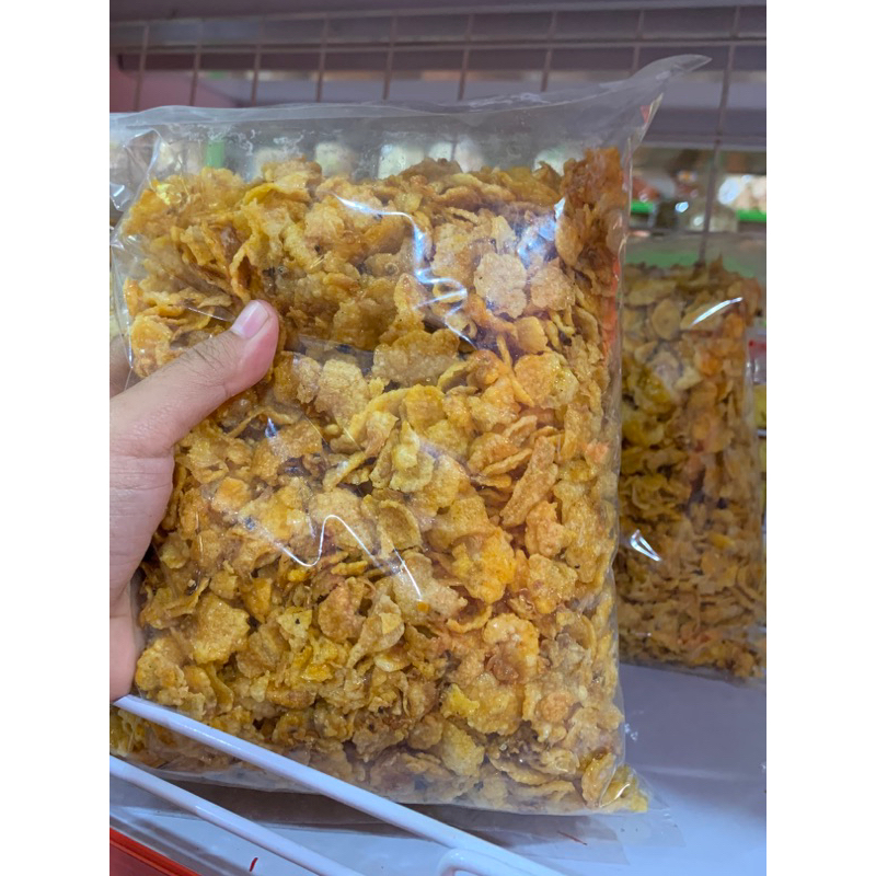 

Emping Jagung Pedas Manis Kemasan 500 gram