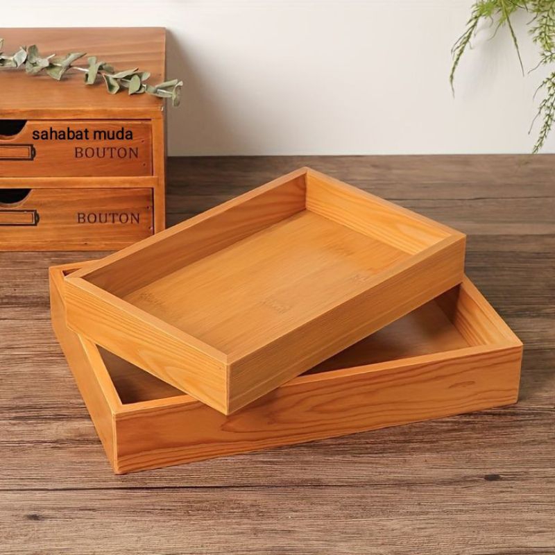 Nampan Kayu Aesthetic Hantaran Seserahan Pernikahan