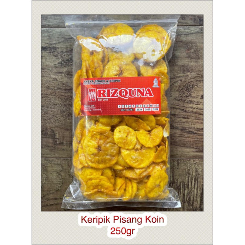 Keripik pisang Koin 250gr by Rizquna Snack