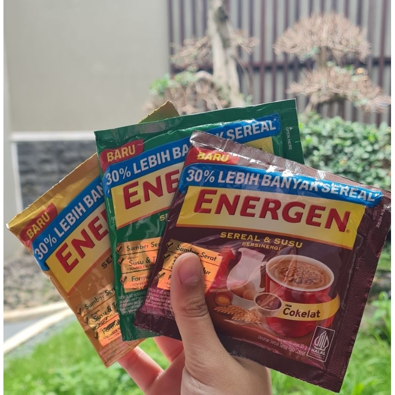 

Energen Minuman Sereal dan Susu Cokelat, Vanilla, Kacang Hijau @1sachet