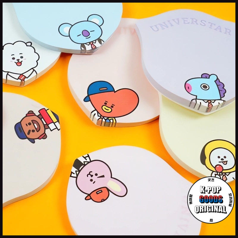 

Official BT21 1-Stage Sticky Note Mang Shooky Chimi Koya Cookie Tata