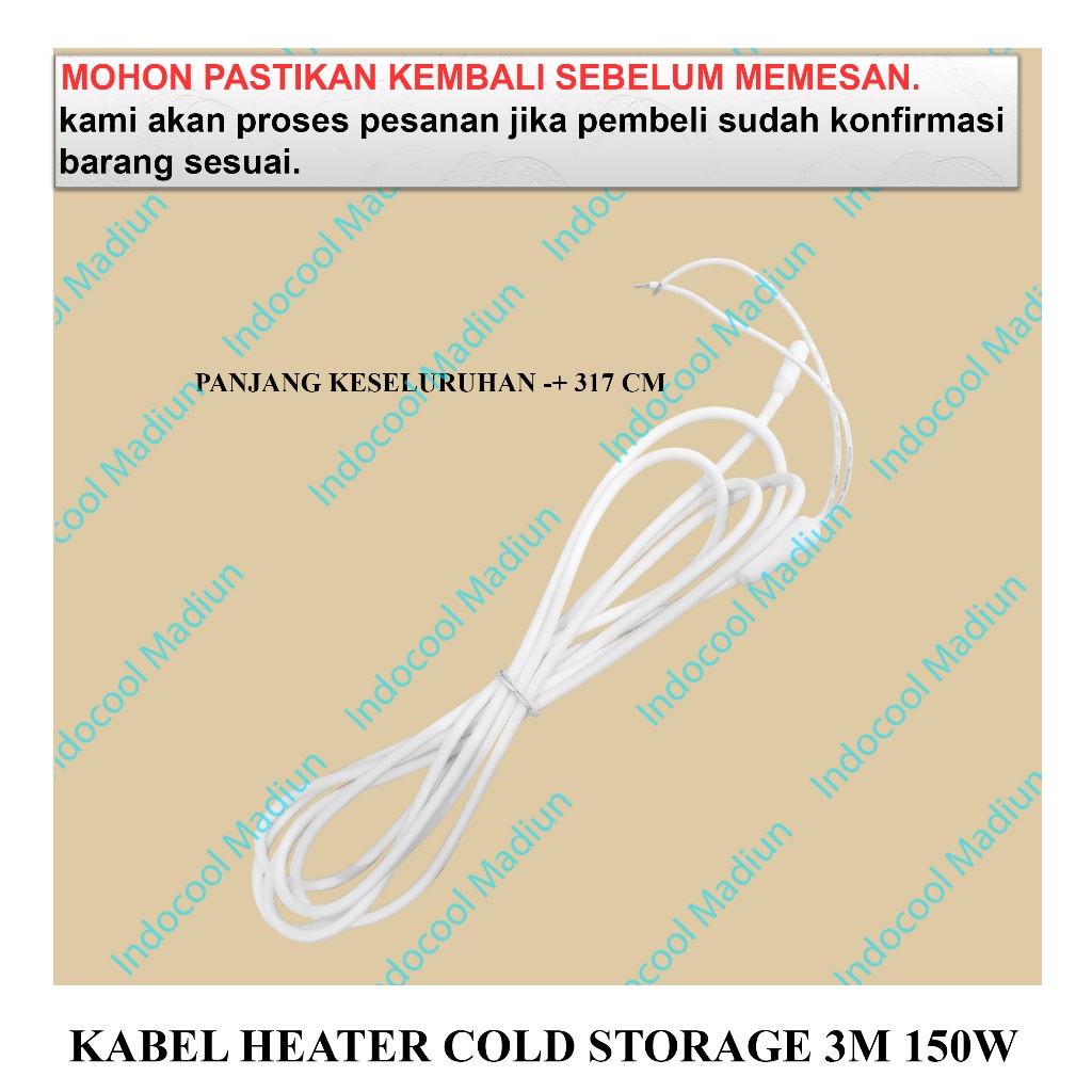 KHC3 KABEL HEATER PEMANAS / COLD STORAGE CABLE / KABEL HEATER COLD STORAGE 3M 150W