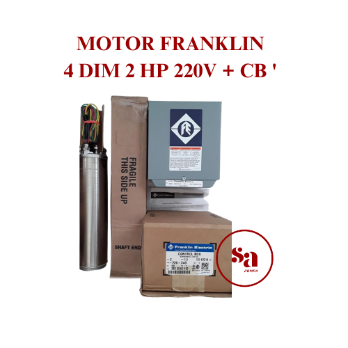 MOTOR FRANKLIN 4 DIM 2 HP 220V + CB Motor Pompa Air Submersible Kualitas Terbaik Harga Termur