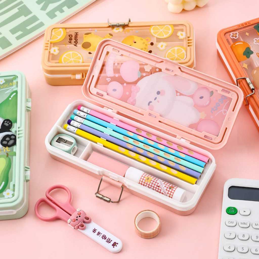 

BOBOMART KOTAK PENSIL FY-9722 CASE MOTIF 3D TRANSPARANT KOTAK PENSIL SANRIO MOTIF KARTUN MURAH