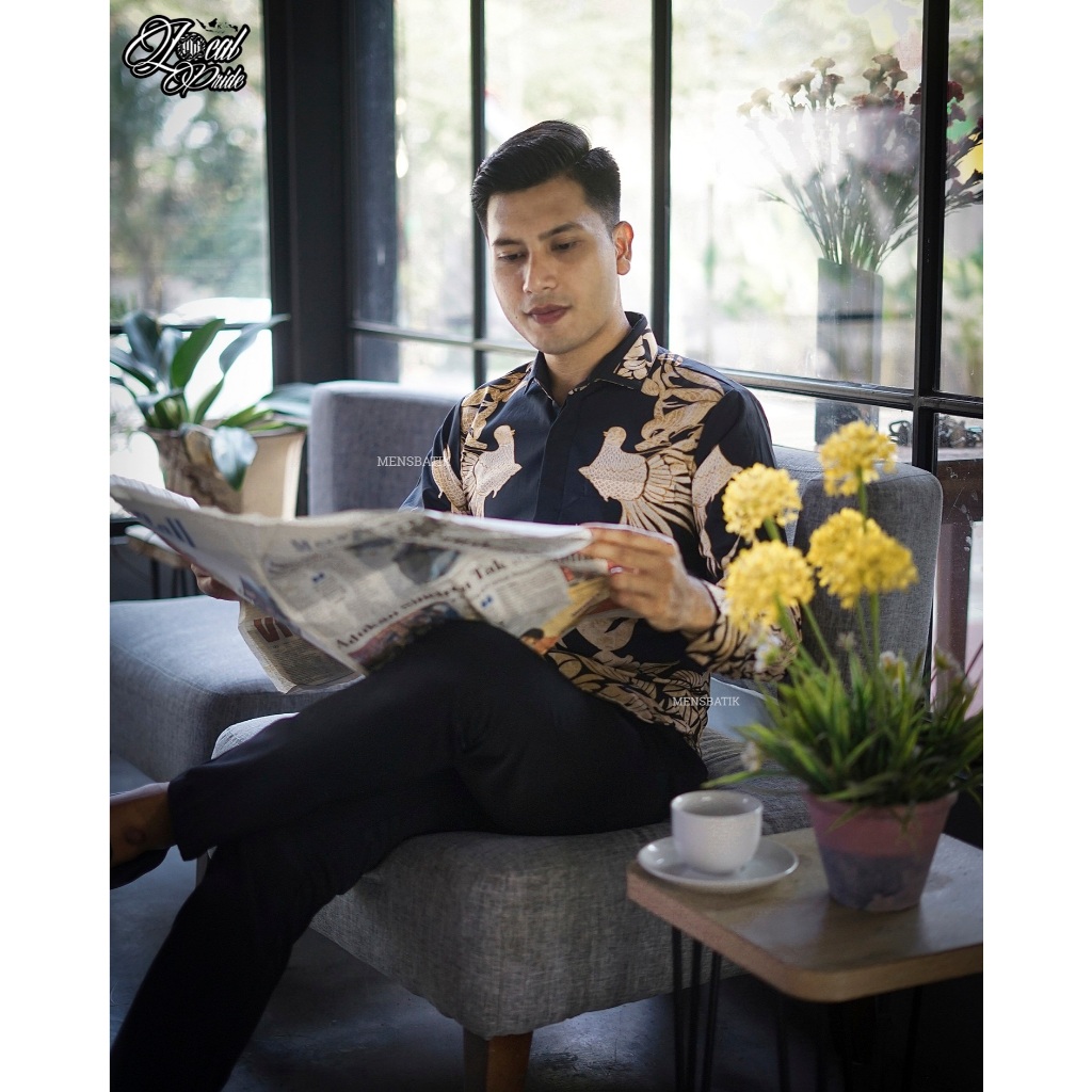 MENSBATIK - Shakuntala - batik pria - kemeja batik - batik pria lengan panjang - batik pria modern -