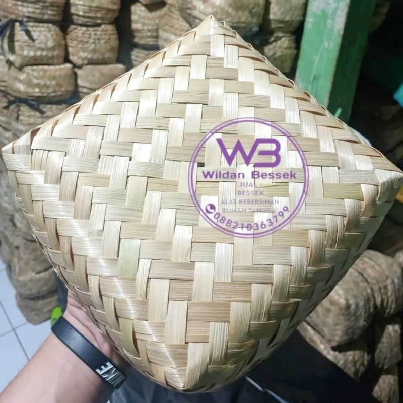 besek bambu uk 20x20 || besek tasyakuran || nasi besek