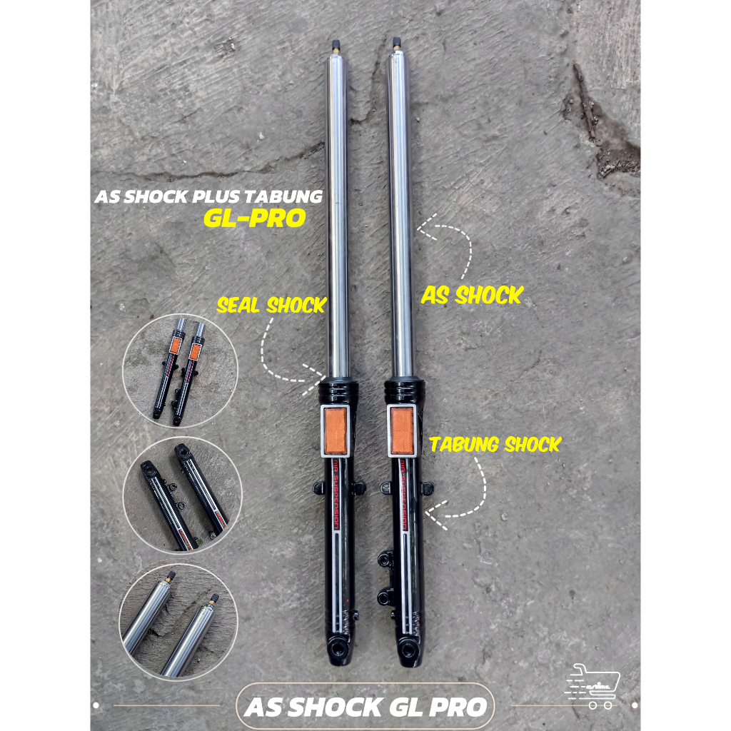 AS SHOCK DEPAN GL PRO/AS PLUS TABUNG SHOCK DEPAN GL PRO/GLMAX/NEOTECH/AS SHOCK DEPAN HONDA GL PRO SE