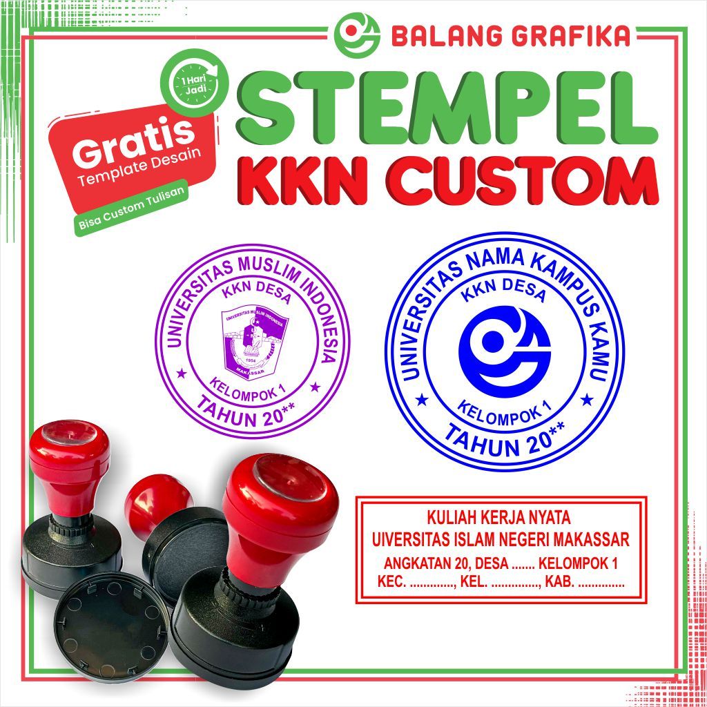 

Stempel Custom KKN Flash Stamp Kuliah Kerja Nyata