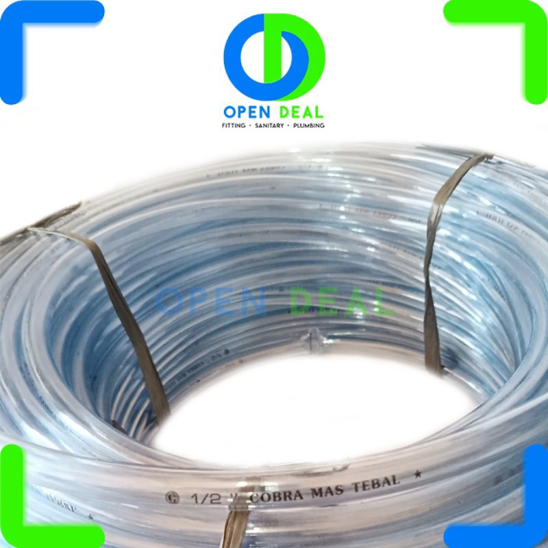 SELANG TEBAL Uk. 1/2" COBRA-MAS (HARGA Per METER) / Selang Air 1/2" inch Transparan Cobra