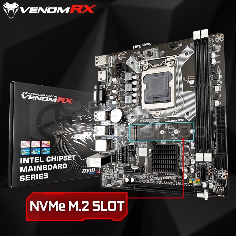 Motherboard Mainboard Mobo VenomRX Intel H61 DD3 Socket LGA 1155, Intel H81 Intel Chipset LGA1150 Ma