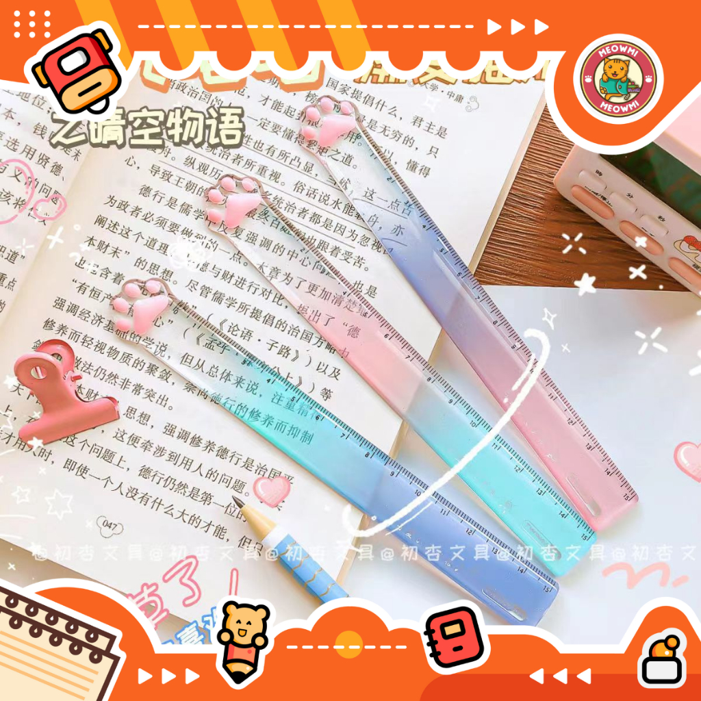 

Penggaris Lucu Motif Paw 15cm Gradient Pastel Aesthetic RL0028