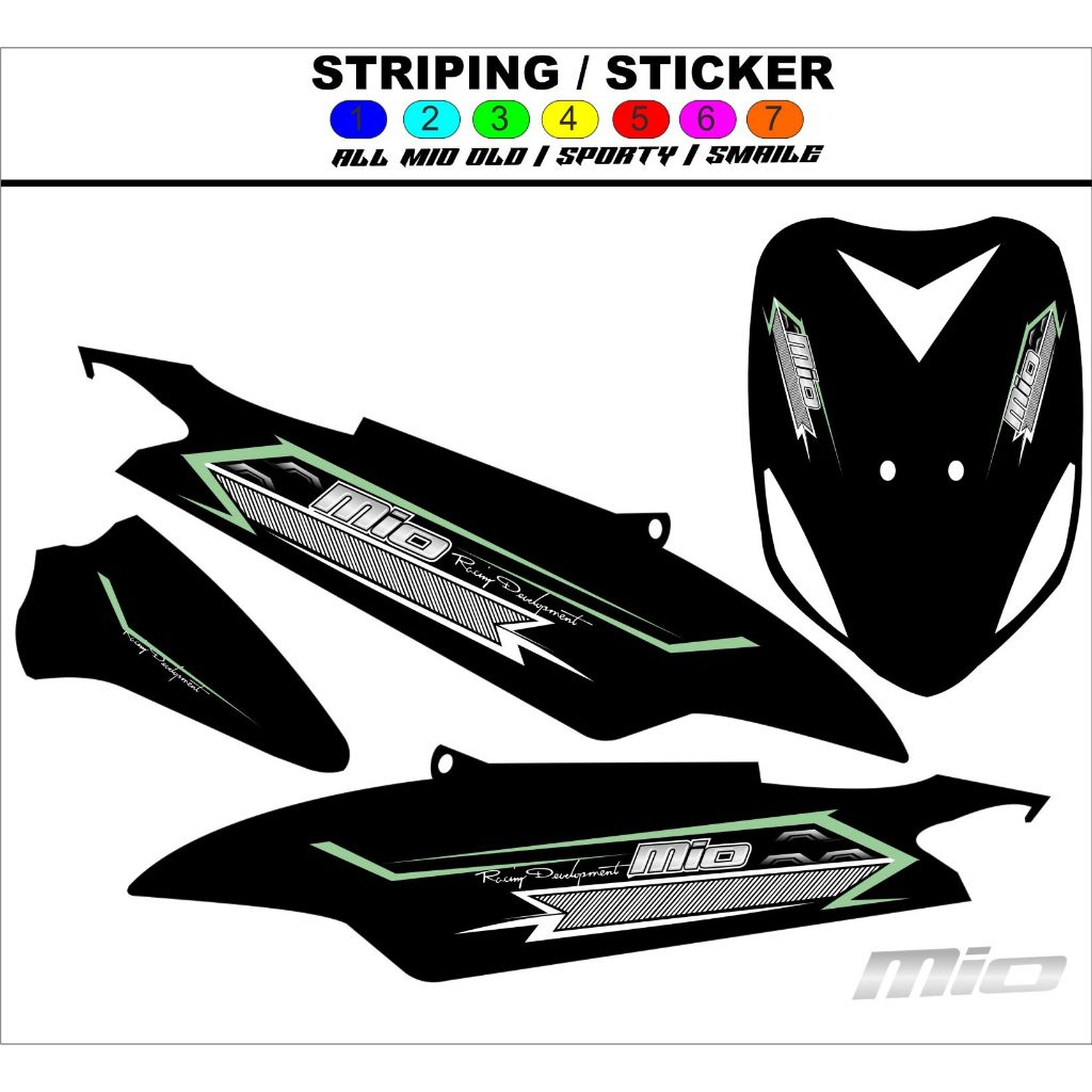 striping variasi sticker costum list variasi cod disain grafis minimalist mio samile sporty old 2010