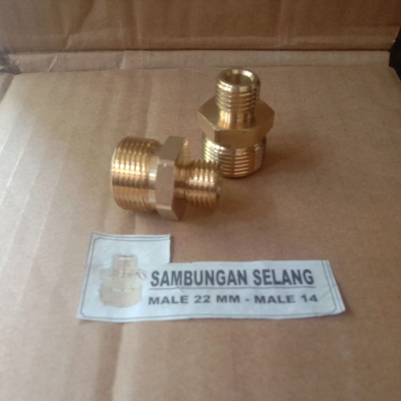 Sambungan Selang Jet Cleaner M22 X M14 Double Nepel 22mm x 14mm Extention Selang Jet Cleaner