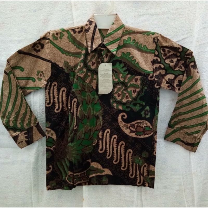 Hem Batik Anak SD Baju Batik lengan panjang anak cowok