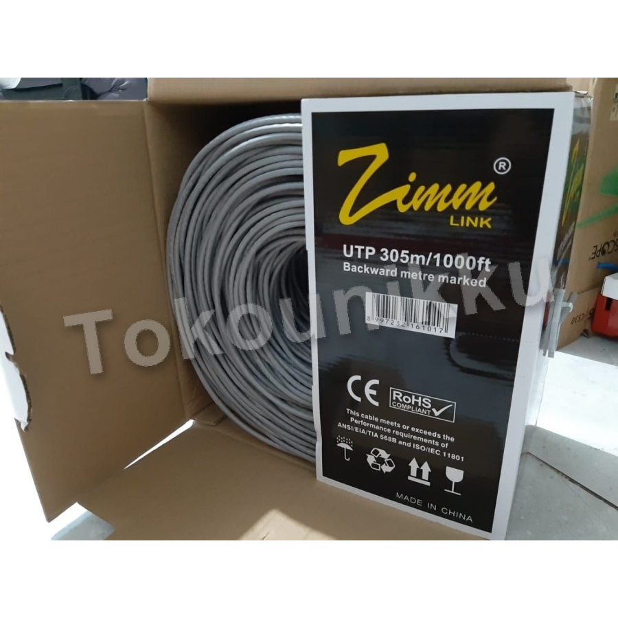 Kabel UTP CAT6 Zimmlink Kabel LAN UTP Zimlink CAT 6 1Roll 305 Meter